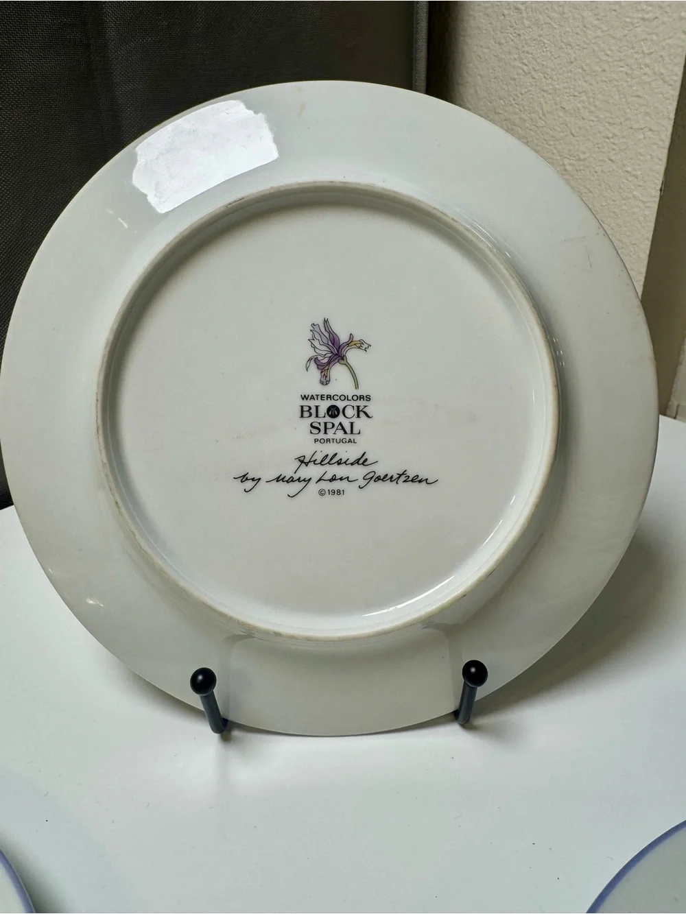 Block Spal Hillside Floral Iris & Daisy Dinner Plates – Set of 3, 1981 Portugees